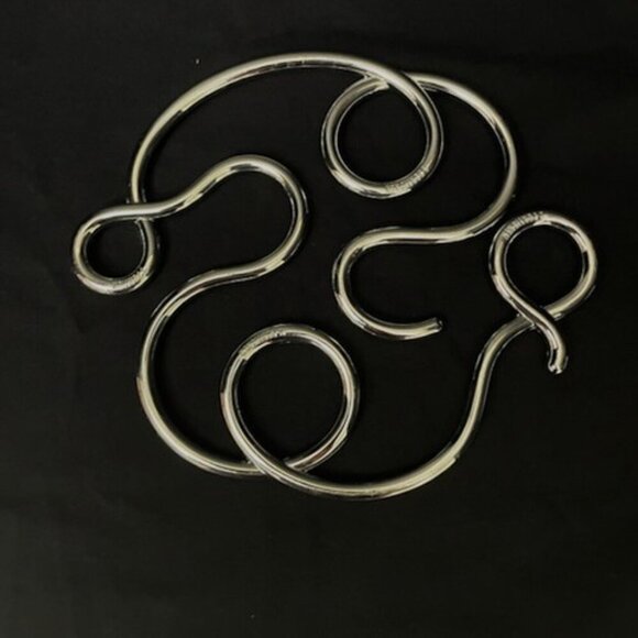 Konstantin Slawinski Chrome Metal Spaghetti Portioner Noodle Trivet Scroll - Picture 2 of 3